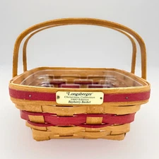 Longaberger 1993 Bayberry Basket Christmas Collection w/ Protector ~ 10"x10"x5"