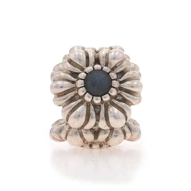 Pandora Marzo Cumpleaños Flor Hematita Cuentas Dije - Plata de Ley 925 790580HEM Foto 2 de 4