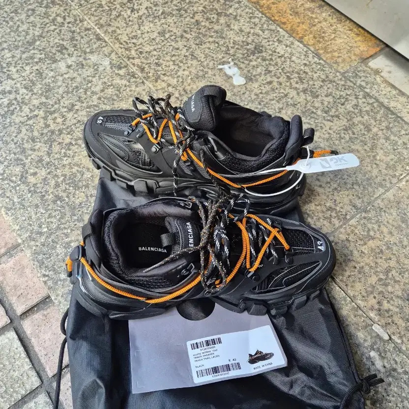 Balenciaga Track Sneakers Black and Orange, Size 43 (280)