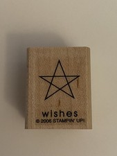 New Stampin Up Wishes Wood Mounted Rubber Stamp RS85
