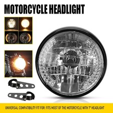 Universal 7 Motorcycle Headlight Led Turn Signal Indicators Headlamp W Bracket Universal 7 Motorcycle Headlight Led Turn Signal Indicators Headlamp W Bracket