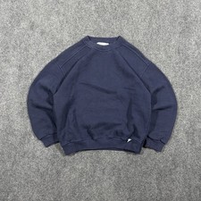 Vintage Russell Athletic Sweatshirt Womens Medium Blue Made In USA Pullover