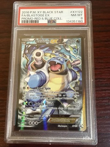 Pokémon TCG Blastoise EX XY122 Full Art Holo Black Star Promo PSA  8