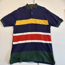 UEC Men's Small Tommy Hilfiger Vintage 90's Striped Golf Polo Shirt