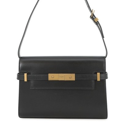 SAINT LAURENT PARIS Manhattan Shoulder Bag Size Small Calf Leather Black 675...