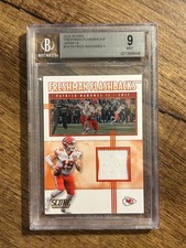 2020 Panini Score Patrick Mahomes II Freshman Flashback #14 (Game Worn) BGS 9