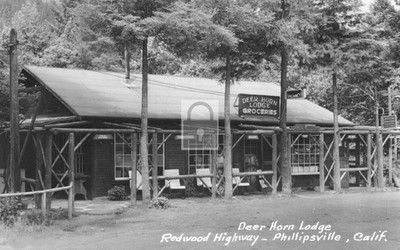 Deer Horn Lodge Redwood Highway Phillipsville California CA - Reprint