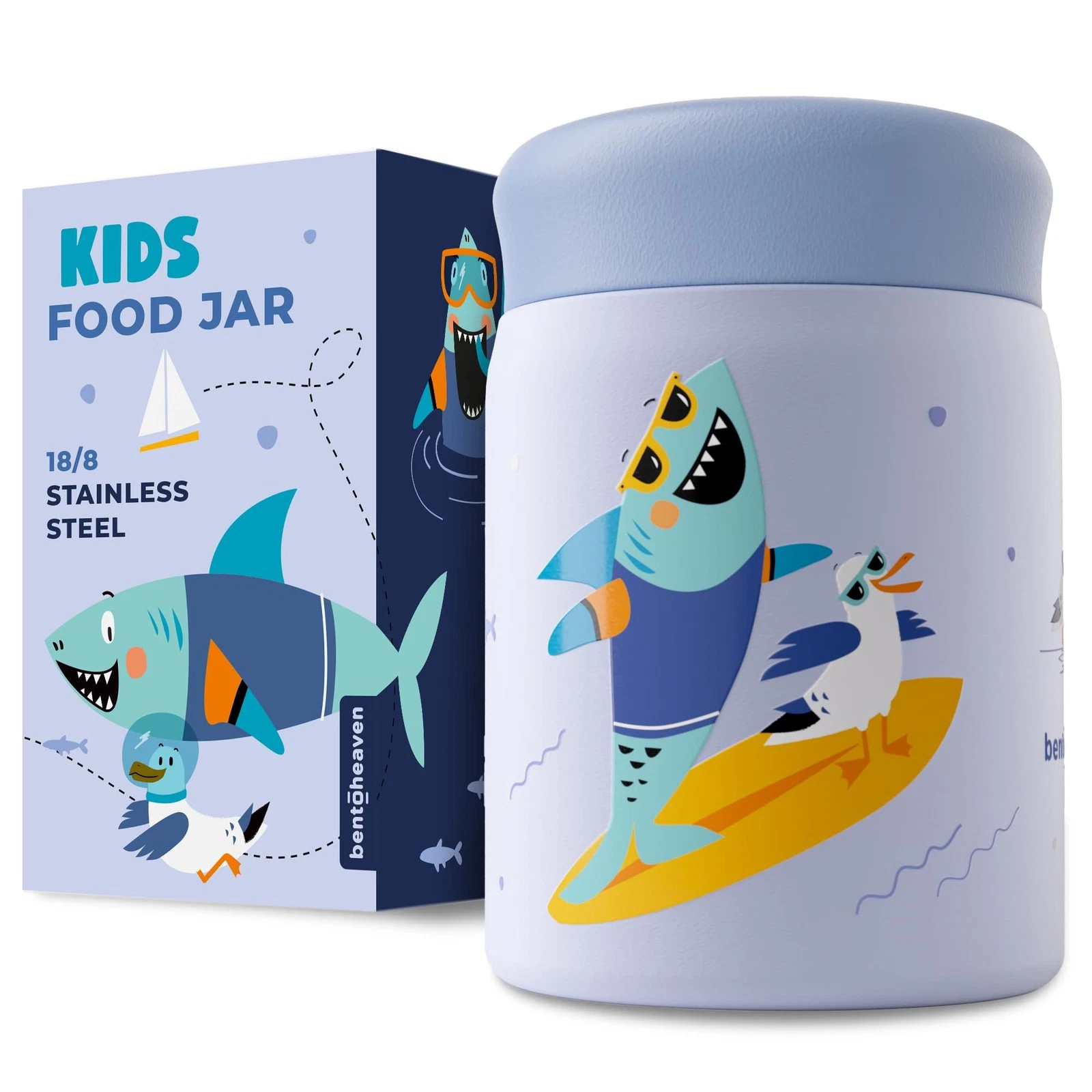 Kids Food Jar (10oz) - Vacuum Insulated Container - Premium Double Wall Stain...