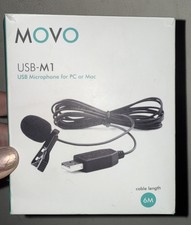 M1 USB Lavalier Microphone - Omnidirectional Clip-on Mic for Podcasting  Gaming