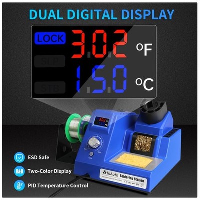 Dual Digital Display Soldering Iron Kit, Anti-Static