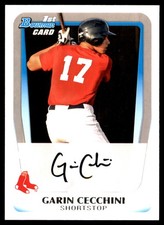 Garin Cecchini 2011 Bowman #BP107 Red Sox MLB READ FREE SHIPPING AutographDen