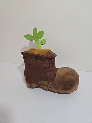 Disney Pixar Wall-E Brown Boot with Green Plant 7'' Plush Stuffed Toy