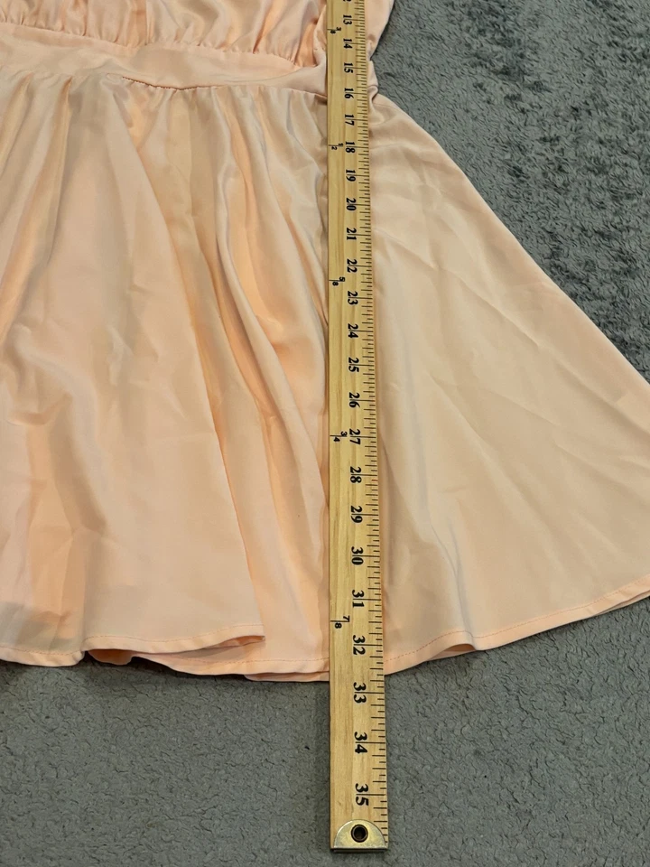 Vestido Lucy Love para mujer mediano melocotón sin mangas correa de espagueti informal línea A Foto 4 de 4