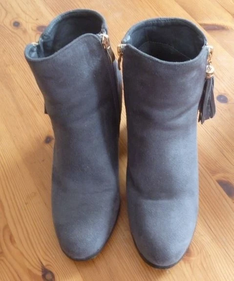boots daim femme, gris, T40 - Photo 2/4