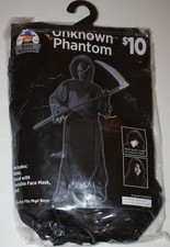 Unknown Phantom Boys Costume One Size Hooded Robe Mask Belt Black Halloween