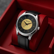 BINLIHUAN Men's Luxury Watch Sport Quartz Wristwatch Waterproof Silicone Strap