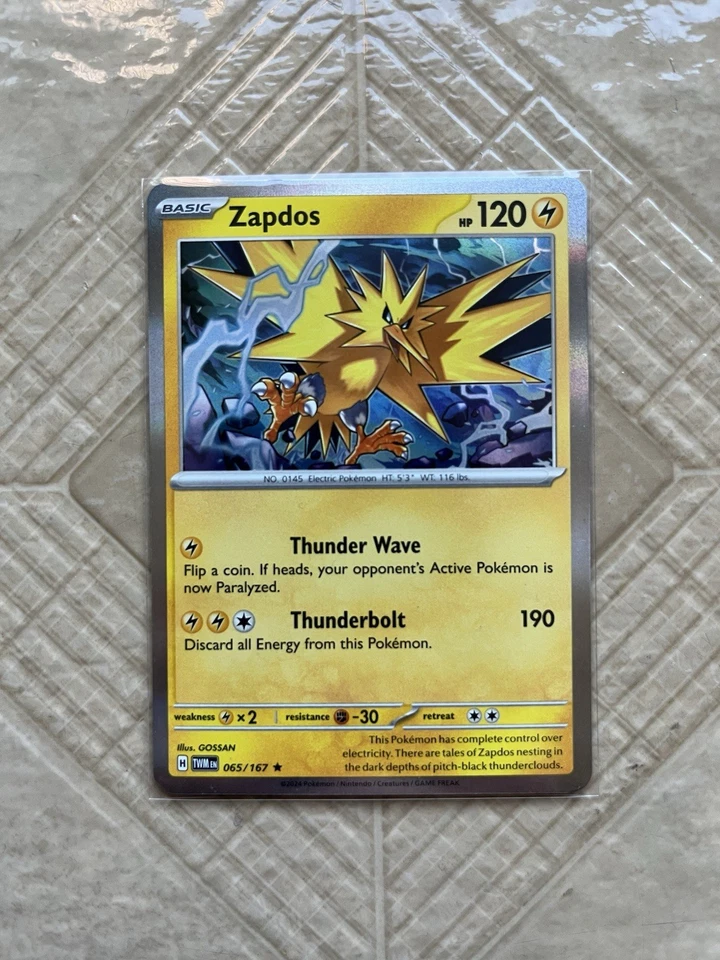 2024 Pokémon TCG - Twilight Masquerade - Holo - Zapdos - Image 3 of 4