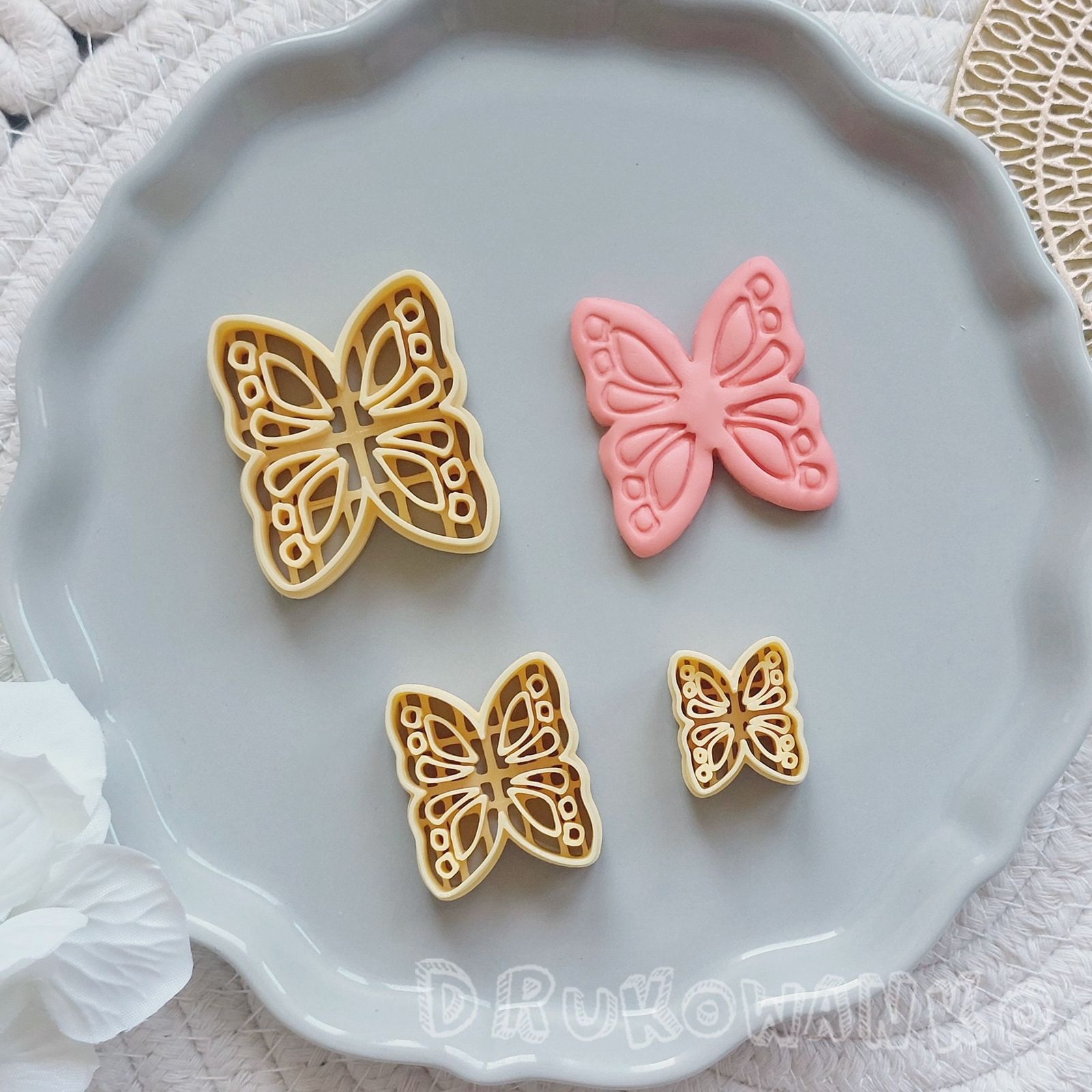 Moth Butterfly Insect 7 Polymer Clay Cutter For Earring Jewelry Making Micro