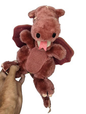 Vintage Dakin Purple Pink Dragon Plush 12" Stuffed Animal Toy 1983 Burgundy Wing