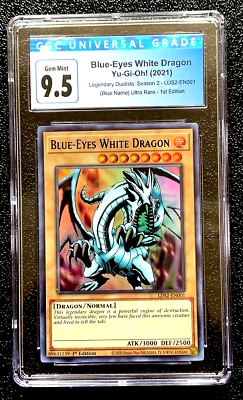 CGC 9.5 GEM MINT ULTRA RARE 1ST ED 2021 BLUE EYES WHITE DRAGON