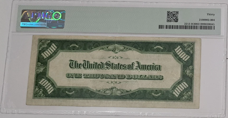 1934A One Thousand Dollars Rederal Reserve Note SN#H00038253A PMG 30 Very Fine - Image 2 of 4