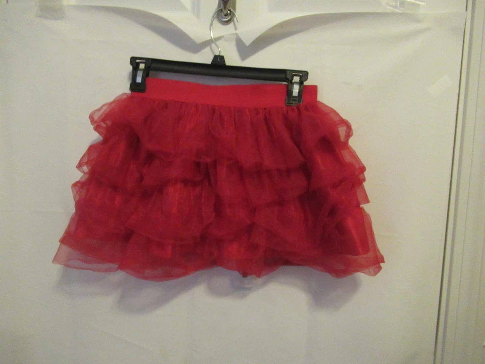 Red tulle Skirt Halloween Costume Tutu Ballerina adult Small/Medium Kids xl  - Image 2 of 2
