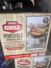 Expert Grill 14.5'' Portable Charcoal Grill, Black