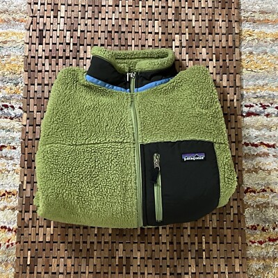VTG Patagonia Retro X Deep Pile Fleece Full Zip Jacket Forest