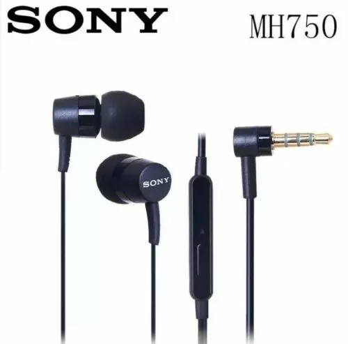 Sony OEM MH750 Stereo Dynamic Headsets Earphones Headphones with Microphone NEW