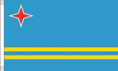 ARUBA FLAGGE 5' x 3' Aruba Flaggen Karibikinsel Königreich der Niederlande