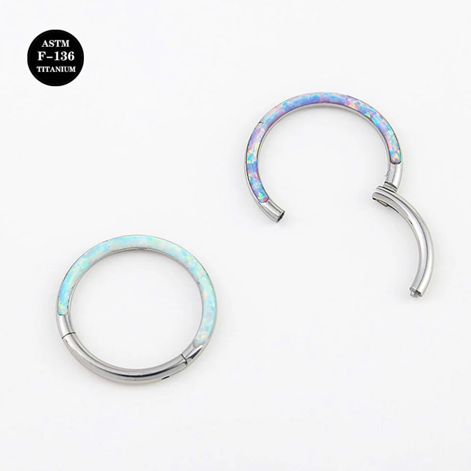 Clicker de anillo de semento con bisagras de titanio grado implante 16G para perforación en el tabique Foto 4 de 4