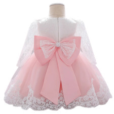 Vestito Cerimonia Bimba Rosa Rosie II in Tulle e Pizzo - Elegante e Comodo