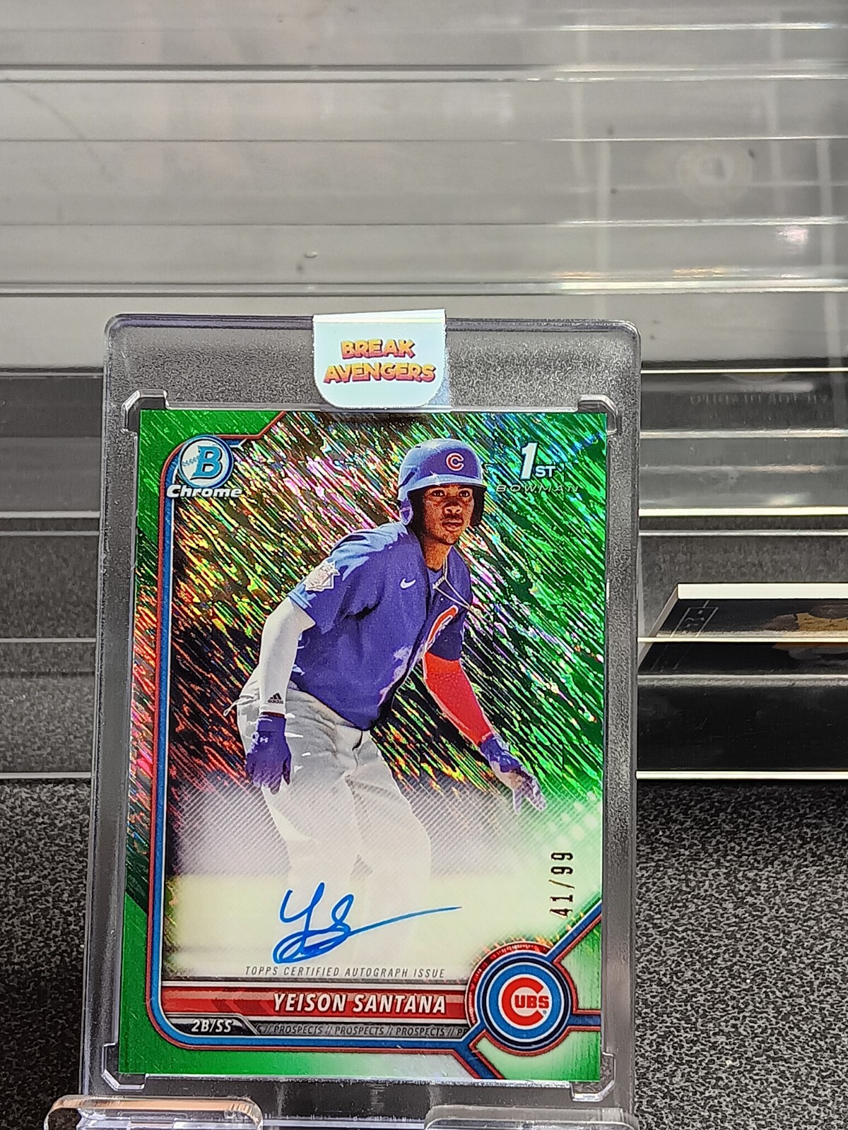 2022 Bowman Chrome Yeison Santana 1st Prospect Autograph Auto #CPA-YS