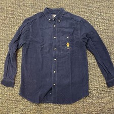 The Disney Store Winnie the Pooh Embroidered Denim Shirt Womens XL Button Front