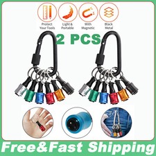 12PCS 1/4" Hex Shank Quick Release Keychain Screwdriver Drill Bit Holder Bit Set