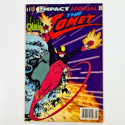  1992 DC Comics THE COMET #1 EARTH QUAKE 3 Impact Annual us Z1 Superheld/Shield