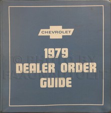 1979 Chevy Order Guide Dealer Album Detailed Standard Equipment and RPO Options