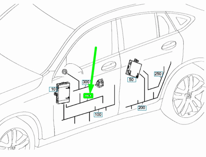 MB GLC X253 Trailer Control Module Wiring A2535406100 NEW GENUINE