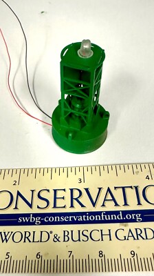 LIGHTED BLINKING Green Waterline Navigation Buoy RTR HO Scale