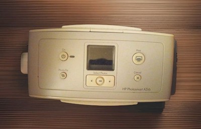 HP Photosmart A516 Compact Color Photo Printer Travel Size 4x6 Portable 