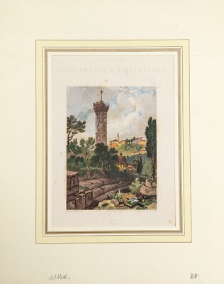 J. D. Harding,  W. Radclyffe, Fiesole, Stahlstich