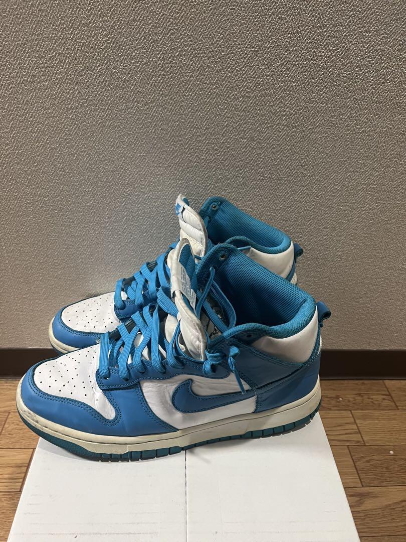 Nike Dunk High Sneakers Men 9.5 US Blue/White High Top Leather