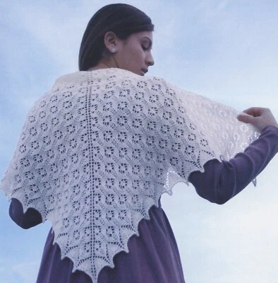 Angel Lace Shawl Fiber Trends Knitting Pattern S2018 design by Evelyn Clark - Image 1 of 3