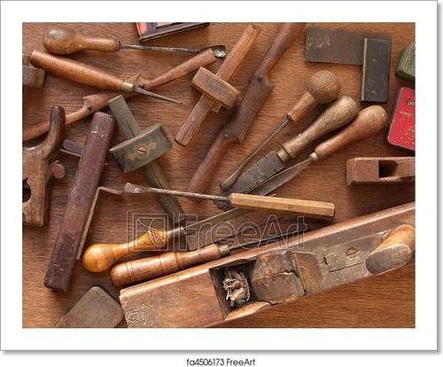 Vintage Woodworking Tools Art/Canvas 