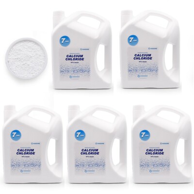 Calcium Chloride Desiccant, 35 LBS Dehumidifier Moisture Absorbers, 5 Pack of 7