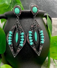 3  Black-tone Earring Set Boho Bead Retro Drop Dangle New Free Ship B1208