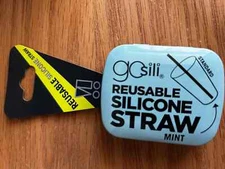 Gosili Reusable Pocket Standard Silicone Straw MINT
