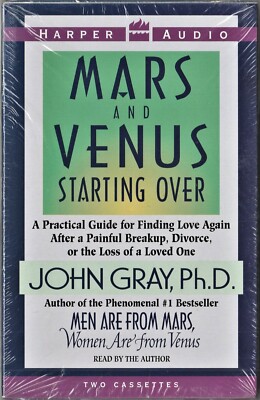 NEW Mars & Venus Starting Over John Gray Ph.D. Audiobook 2 Cassettes Love & Loss