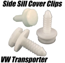 20x Clips for VW Transporter V T5 Side Sill Step Insert Trim Cover White Plastic