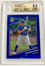 2020 Donruss Optic #152 Francisco Lindor BLUE PANDORA PRIZM /99 BGS 9.5 GEM MINT